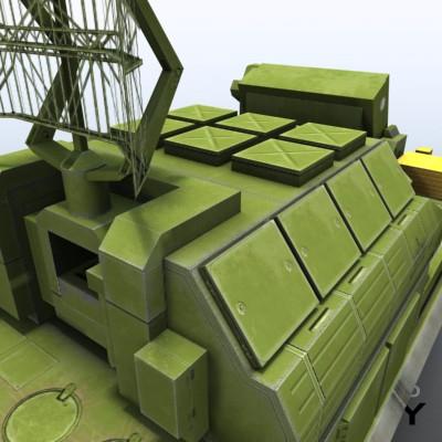 3D Model of Game-ready model of modern Russian/Chinese SAM TOR-M1 (SA-15 Gauntlet) with two RGB textures (2048x2048 and 1024x512) and one RGBA (512x512) texture for radar. - 3D Render 7